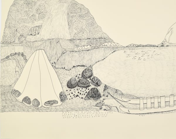 Untitled (032-5385), 1999-2000 encre / ink Napachie Pootoogook 20 1/8 x 26 in 51 x 66 cm
