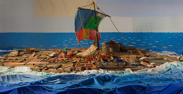 The Raft of the Medusa (Saint-Louis) 8 Sml / Le Radeau de la Méduse (Saint-Louis) 8, 2016 Impression à pigments de qualité archive / Archival pigment print Adad Hannah 18 x 36 " 45.7 x 91.4 cm Ed. 3 + 2 AP