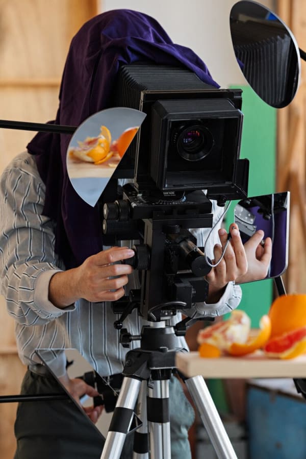 Adad Hannah, Studio Portraits (Man Behind a Camera), 2021