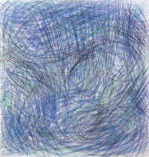 Ed Pien, Ice Scraping Drawing Earth, 2012