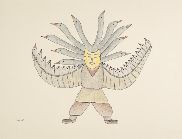 072-1057, 2001-2002 Encre et crayon de couleur / Ink and colored pencil Qavavau Manumie 20 x 26 1/8 " 50.8 x 66.4 cm