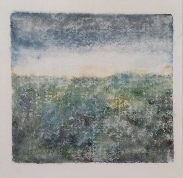 Untitled Monotype 15, 2019 Aquarelle sur papier / Watercolour on paper Ripley Whiteside 6 x 6 " 15.2 x 15.2 cm