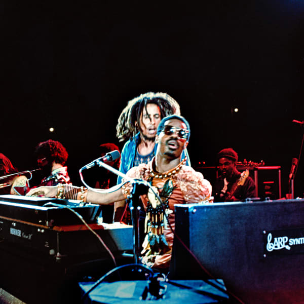 Kwame Brathwaite, Untitled (Dream concert cropped Stevie & Bob)
