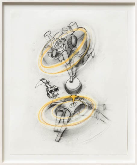 Ericka Beckman, Study for Cinderella’s Robots (from 1985 notebook), 2015