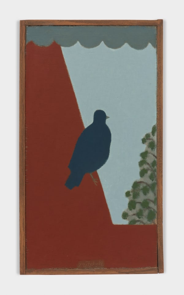John Joseph Mitchell, A Bird Perched on a Pitched Roof, 2023