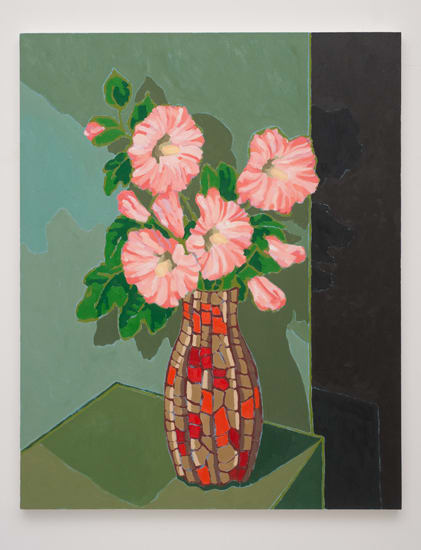 Holly Coulis, Morning Glories, Brown Vase, 2011