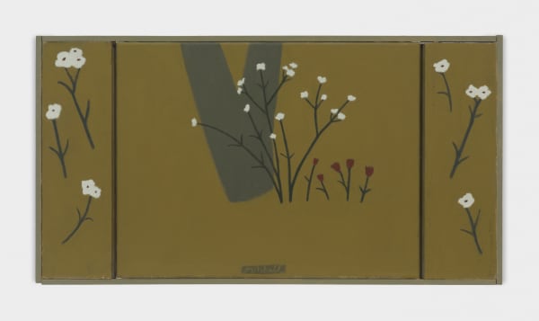 John Joseph Mitchell, Flowers at the Base of a Tree, 2023