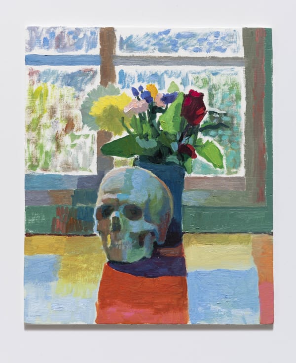 Tomory Dodge, Skull with Flowers, 2020