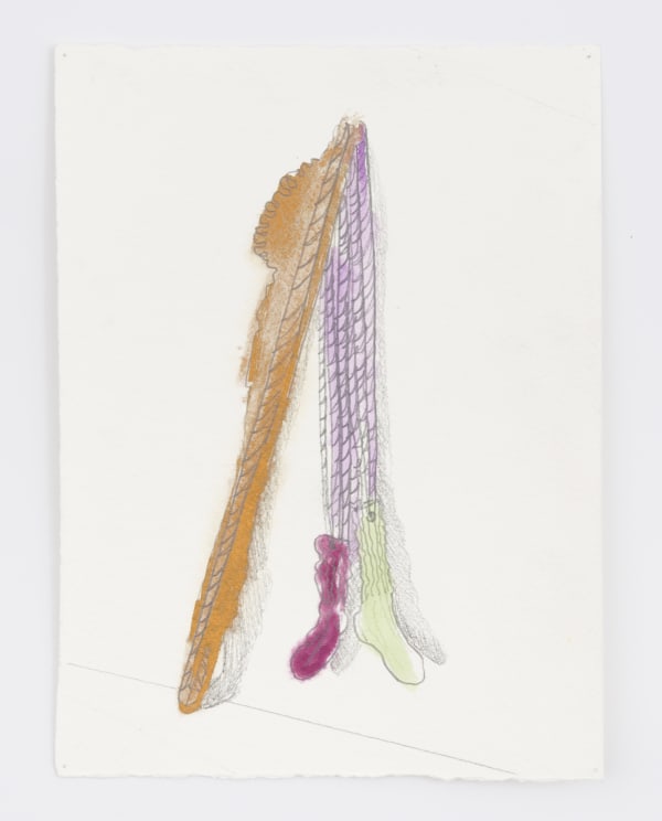 Katy Cowan, First Sketch for Wheels and Scales and Spray Rope (Walking Position), 2017