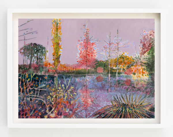 Sky Glabush, Pond and Colorful Trees, 2025