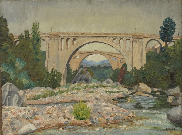 Cedric Morris, A View of two Bridges, 1923