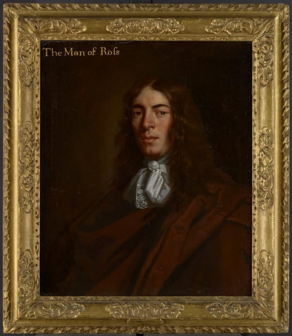 English School, Portrait of John Kyrle (1637-1724), half-length, wearing brown robes, late 17th century