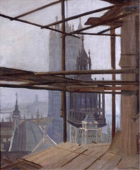 Frank O. Salisbury RA, View of St Stephen's Tower, Palace of Westminster, 1940s