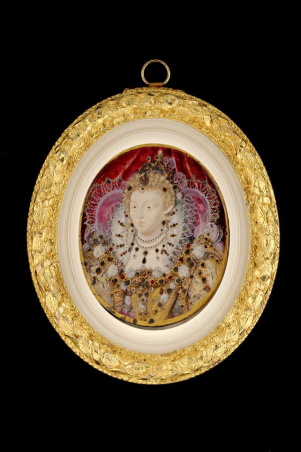 Nicholas Hilliard, Portrait miniature of Queen Elizabeth I, c. 1595