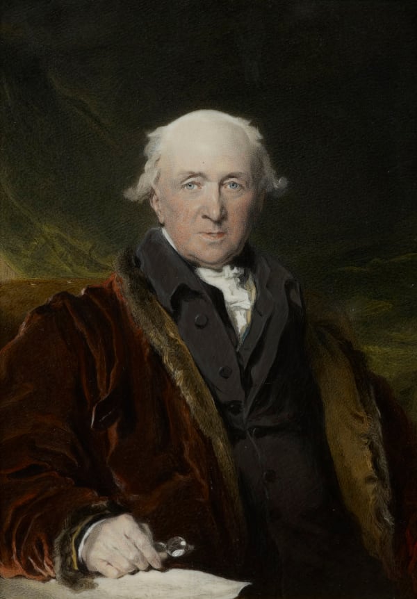 John Inigo Wright, John Julius Angerstein (1735-1823), wearing brown fur-lined robe, black coat and white chemise, c. 1816-19