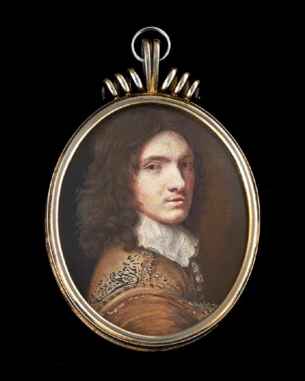 Matthew Snelling, A self-portrait of Samuel Cooper (1607/8-72), wearing jacket embroidered with silver lace and white lawn collar, mid 17th century