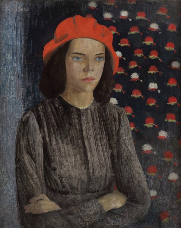 Dod Procter, Girl in a Red Cap, 1914