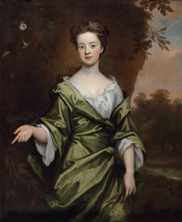 godfrey kneller, portrait of a lady in green