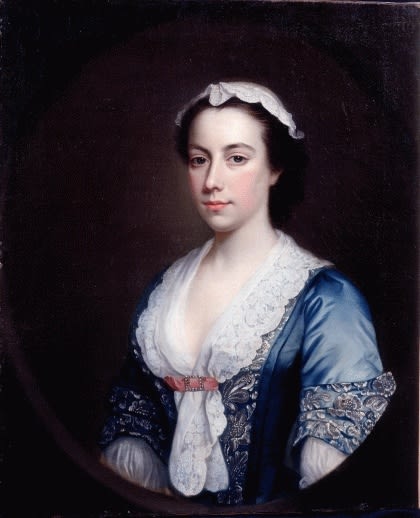 George Knapton, Portrait of a Lady in a Blue Dress, c. 1735