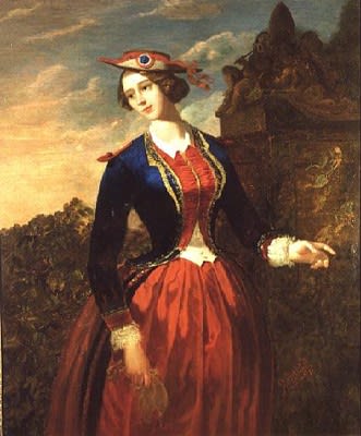 Joseph Rubens Powell, Portrait of Jenny Lind (1820-87), the Swedish Nightingale, 1850s