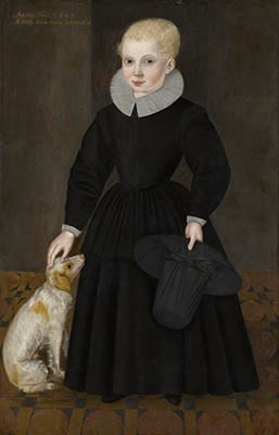 English School, Portrait of a Young Boy aged Three, 1598