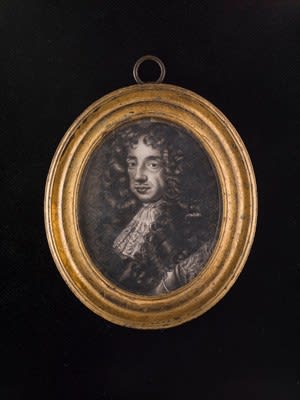 English School, Portrait of King Charles II (1630-85), wearing jabot and armour breastplate, 1670s