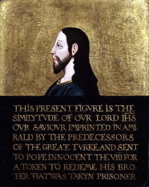 English School, Portrait of Christ of the Emerald Icons, c. 1600