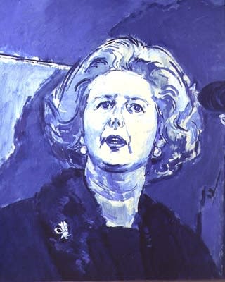 Ruskin Spear, True Blue, Portrait of Margaret Thatcher (1925-2013), c. 1974