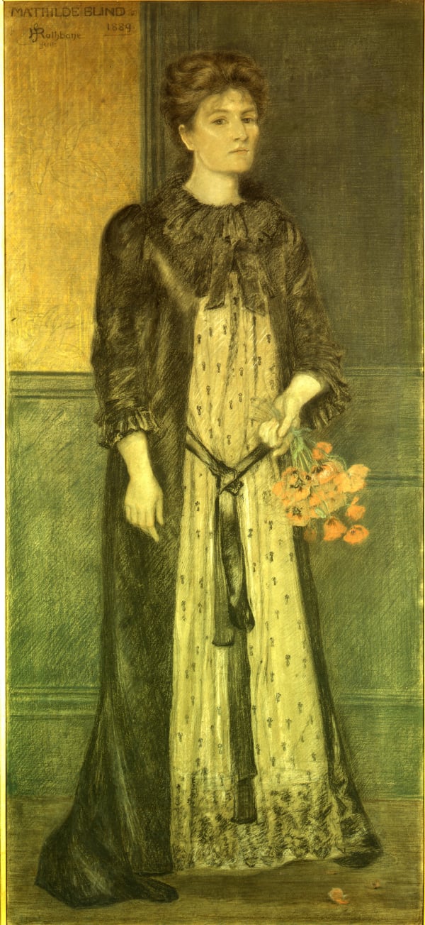 Harold Rathbone, Portrait of Mathilde Blind (1841-96), 1880s