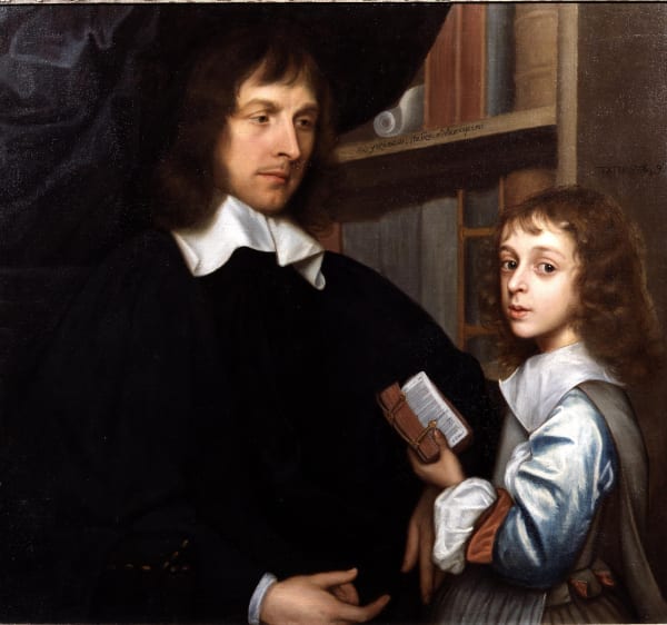 Robert Walker, Portrait of Lady Mary Fairfax (1638-1704), with her Tutor, c. 1645