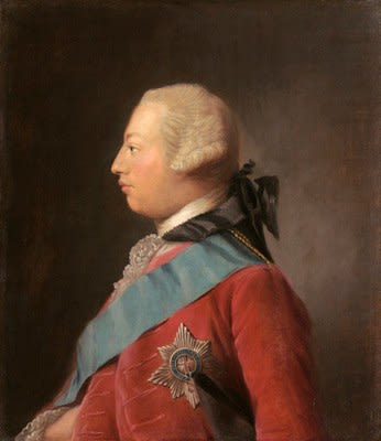 Studio of Allan Ramsay, Portrait of King George III in profile (1738-1820), c. 1762