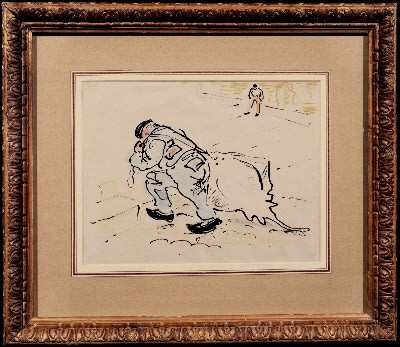 Sir William Nicholson, Winston Churchill with a skate (1874-1965), 1940s