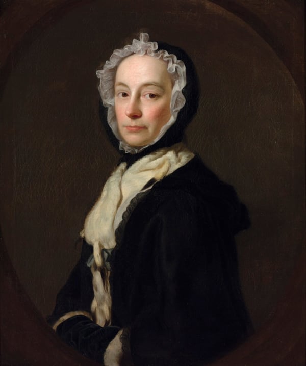 Allan Ramsay, Portrait of Mrs Morris, widow of Colonel Morris of Purcefield Park, 1750