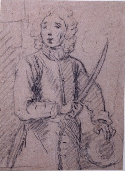 Sir Godfrey Kneller Bt., Pose sketch of Vice Admiral John Benbow (1653-1702), c. 1690