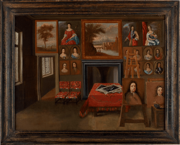 Anglo-Dutch School, Interior of an artist's studio, c. 1690