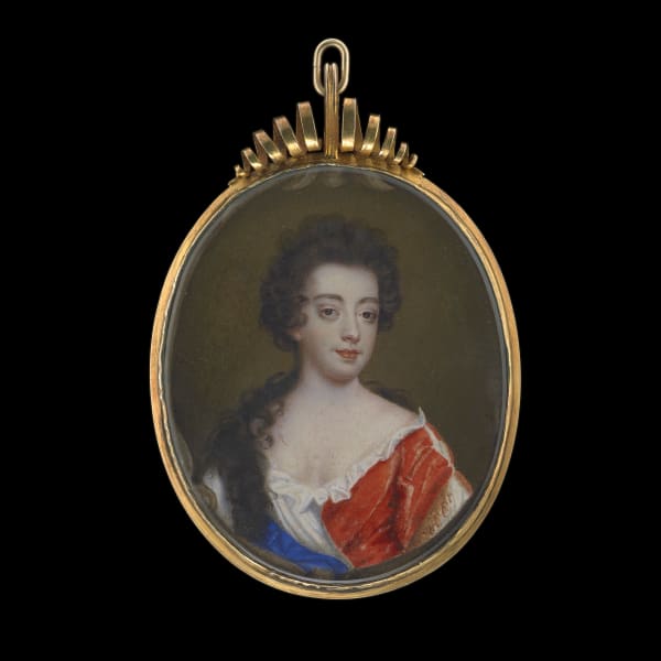 Peter Cross, Portrait miniature of a Lady, previously thought to be Queen Mary II, c. 1690
