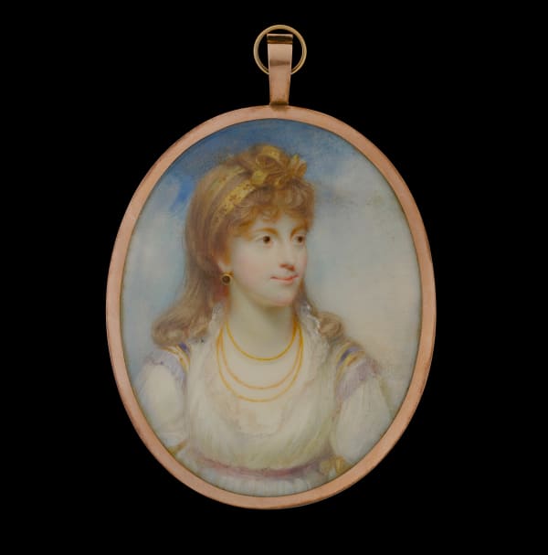 William Grimaldi, Portrait miniature of Frederica, Duchess of York (1767-1820), 1800