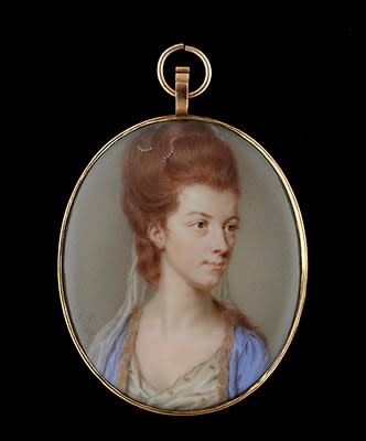 John Smart, Portrait miniature of a Lady, traditionally identified as Viscountess Townshend, later Anne, 1st Marchioness Townshend (b.c.1752-1819), 1777