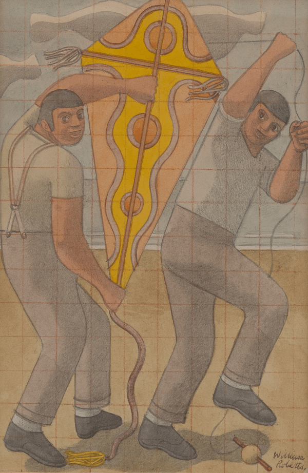 William Roberts, Two men flying a kite
