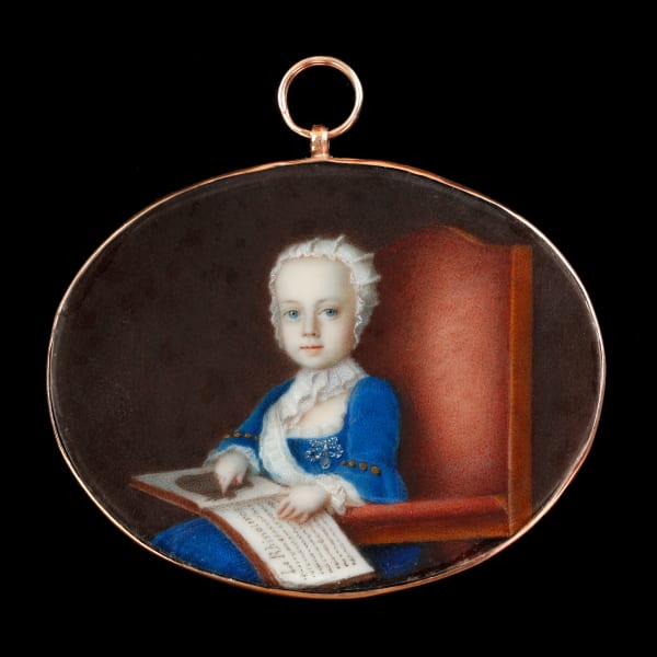 Austrian School miniature portrait of Archduke Charles Joseph or Austria in 1747 currently for sale at Philip mould & company