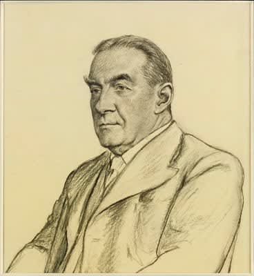 Francis Dodd, Portrait drawing of Stanley Baldwin (1867-1947), 1st Earl Baldwin of Bewdley KG, 1930s