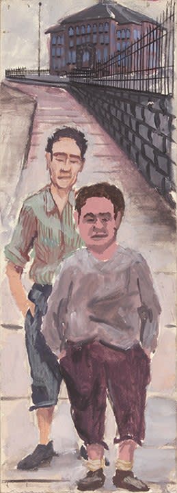 Philip Pearlstein, Untitled (Pittsburgh Thugs), 1946-49
