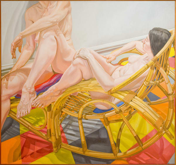 Philip Pearlstein, Two Nudes, Bamboo and Linoleum, 1984