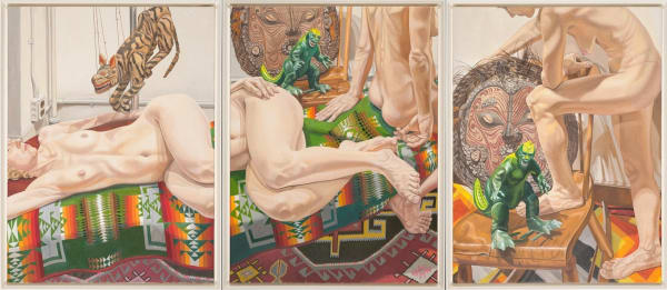 Philip Pearlstein, Sepik River Triptych, 1995