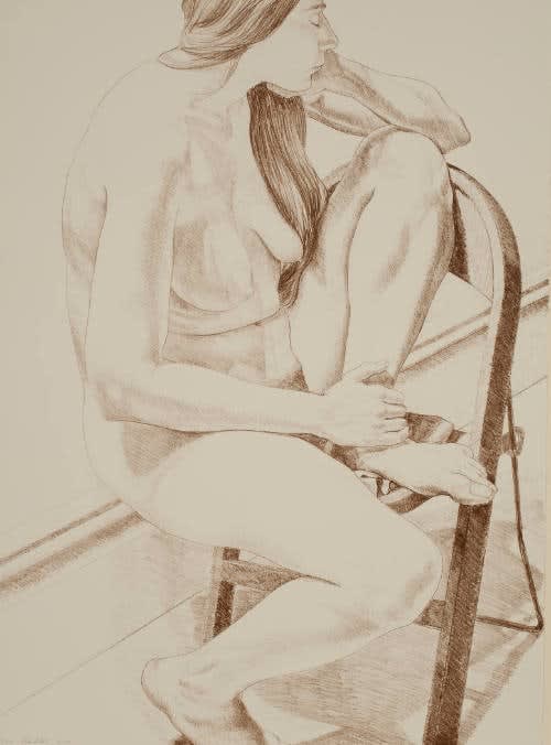 Philip Pearlstein, Figure on Folding Chair, 1970