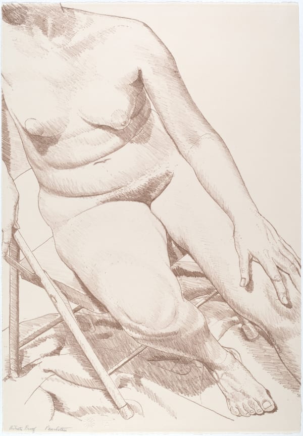 Philip Pearlstein, Nude on Folding Stool, 1969