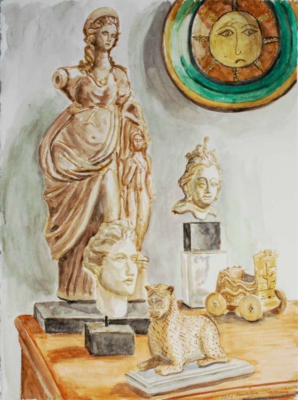 Philip Pearlstein, Asclepius and Other Friends, 2021