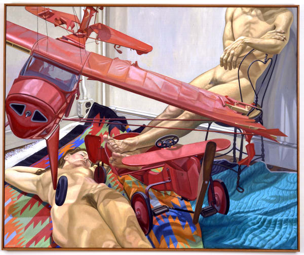 Philip Pearlstein, Kiddie Car-Plane, Airplane, and Models, 1990