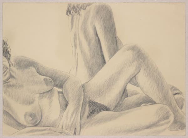 Philip Pearlstein, Two Female Models, One Reclined, 1986