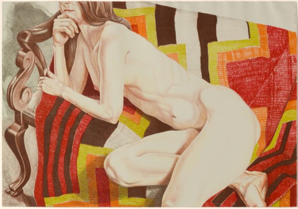 Philip Pearlstein, Nude on Chief's Blanket, 1978